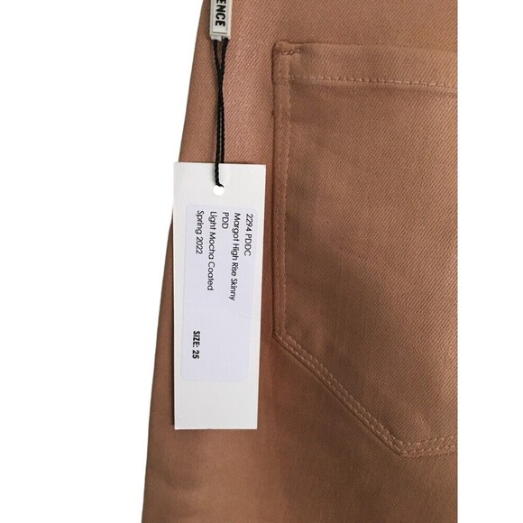 L'Agence Jeans Women's Size 25 Light Mocha Coated Margot High Rise Skinny - Picture 6 of 7